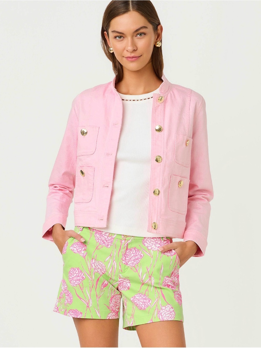 NWT Lilly Pulitzer 5" Callahan Mid Rise Short - Pistachio Macaron Alina - size 6